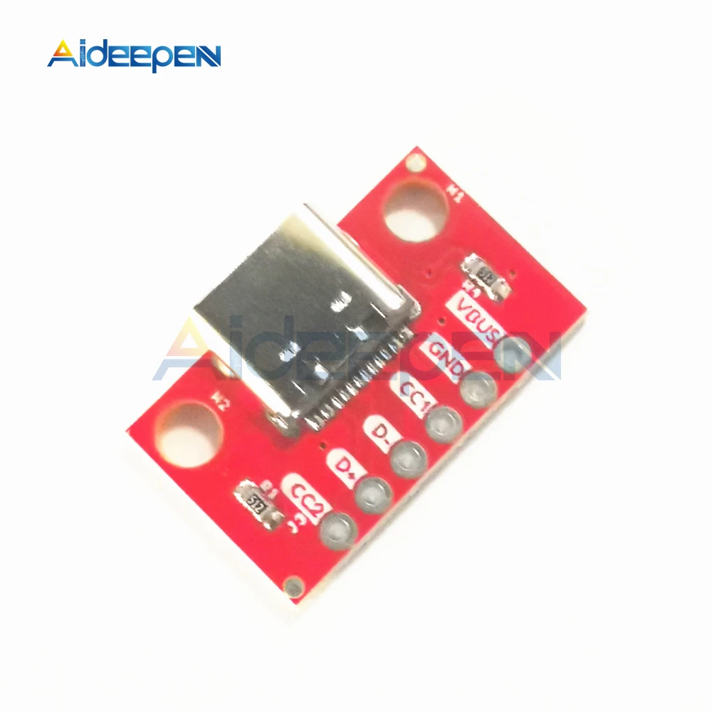 

5pcs TYPE-C Female Test Board USB3.1 16P to 2.54 High Current Power Adapter Board Module for Arduino