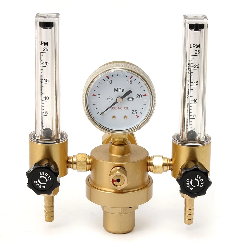 

New Argon CO2 Gauge Pressure Regulator Mig Tig Flow Meter Control Valve Welding Gas Double Tube Bubble Counter Aquarium Flowmete