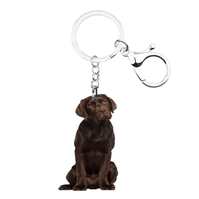 Chocolate Lab Keychain