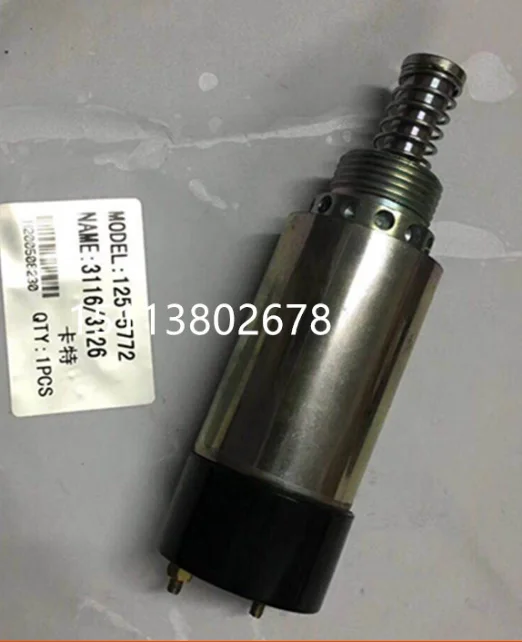 

24V 125-5772 Fuel Stop Solenoid Valve 155-4652 8C-3663 Shutdown Shutoff Solenoid