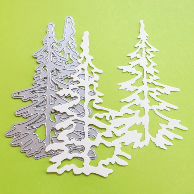 Удивительное создание Вырубные штампы Зимние деревья Скрапбукинг оформление открыток бумага ремесло DIY трафарет металлические штампы