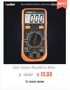 RuoShui VC202 мини-пальмовый Цифровой мультиметр переменного тока 2000 счетчик ручной диапазон напряжения постоянного тока сопротивление Baclight Тестер электрический