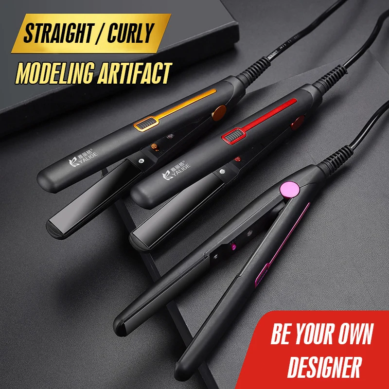 

2 in 1 Mini Hair Curler Hair Straightener Flat Iron Hairs Straightening Professional Corrugated Iron Curling Tong Styling Tool