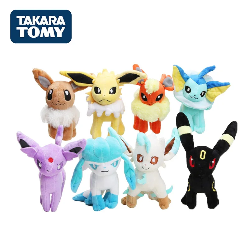 Takara Tomy плюшевые игрушки 8 Стили Пикачу Плюшевые Jolteon Umbreon Evee Espeon карманные
