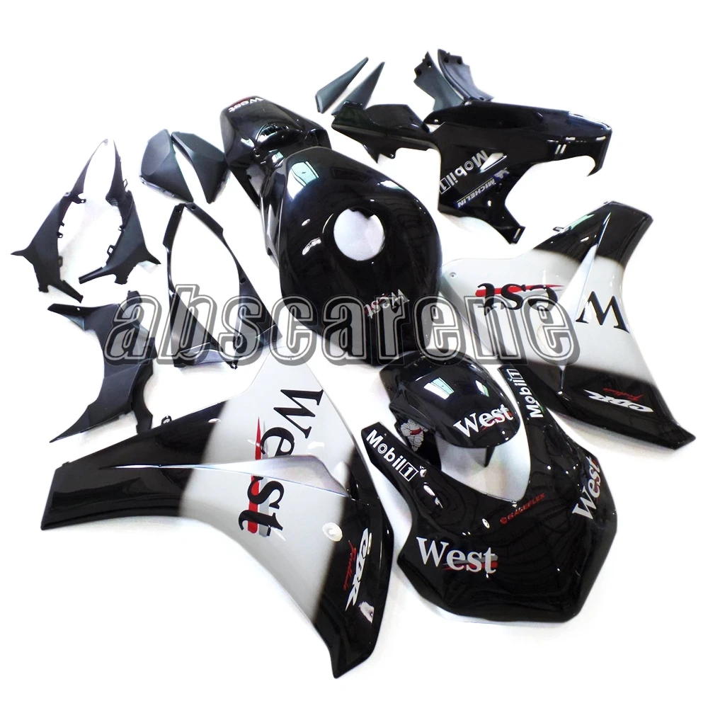 Полные Обтекатели для Honda CBR1000RR 2008 2010 2011 CBR 1000RR 08 10 11 инъекции ABS пластик мотоцикл белый черный WEST