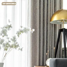 2021 New Simple Curtains for Living Room Luxury Villa Modern Blackout Curtains Simple Striped Pattern Window Drapes door Bedroom