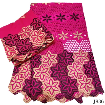 

100% Cotton African Lace 2020 High Quality Swiss Voile In Switzerland Nigerian Fabric Free Shipping For Women Dress HA836