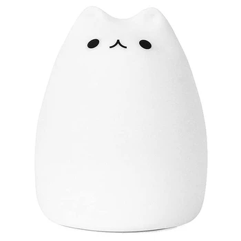 

LED Night Light, Remote Control USB Rechargeable Cat Lights with Warm White and 7-Color Breathing Modes (Celebrity Cat)