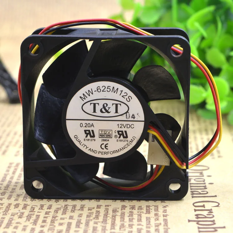 MW-625M12S DC12V 0.20A 6 см 3 провода защиты электродвигателя Вентилятор охлаждения