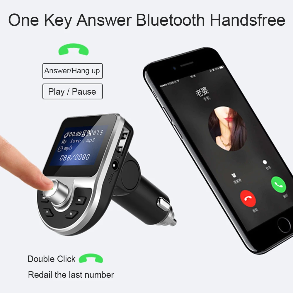 Автомобильный FM трансмиттер JINSERTA Bluetooth AUX вход/выход|fm transmitter|car fm transmitterfm transmitter