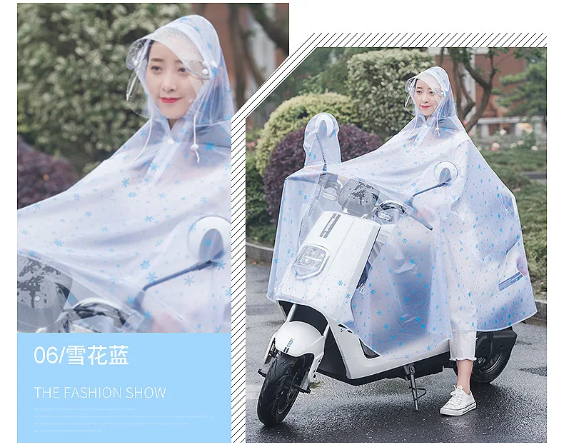 Модный прозрачный плащ-дождевик из ПВХ на батарейках для электровелосипеда, мотоцикла и велосипеда, плащ-дождевик
