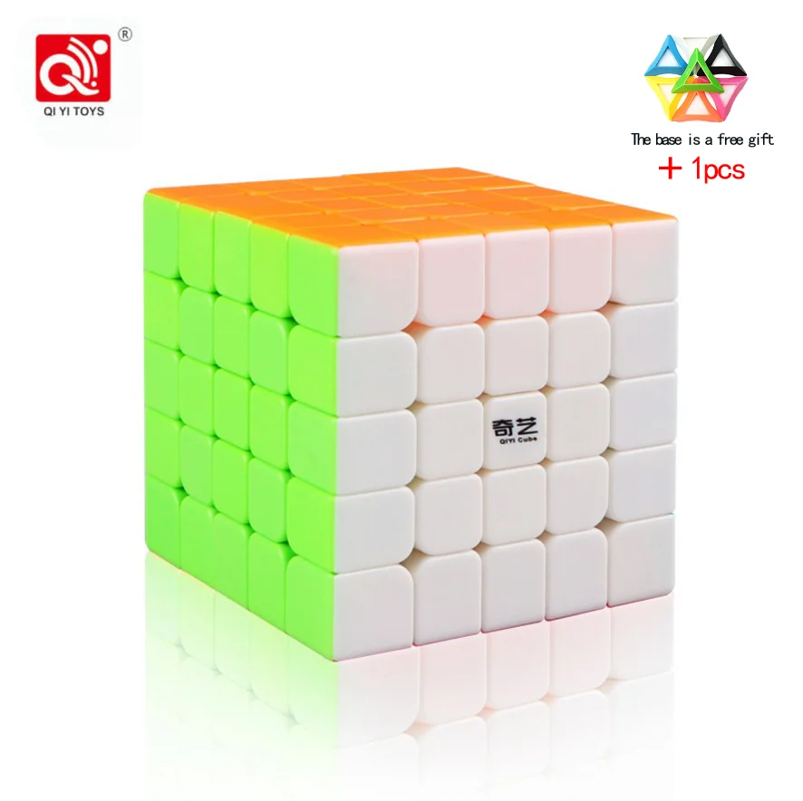 QiYi QiZheng S 5x5x5 волшебный куб скоростная головоломка Профессиональный Neo Magico Cubo черный без наклейки Развивающие игрушки для детей 6 лет - Цвет: 2