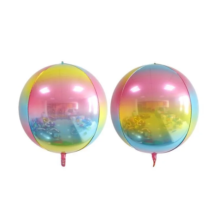 1pc 22inch Gradient 22 дюймов 4D диско Гелиевый шар ретро цветной воздушный шар для дня рождения и свадебный для свадебной вечеринки принадлежности декоративные воздушные шары - Цвет: 1pc 22inch Gradient