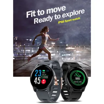 

For Bluetooth Control Multi-language Waterproof Sports Bracelet Smartwatch Blood Pressure/Heart Rate Monitoring Watch