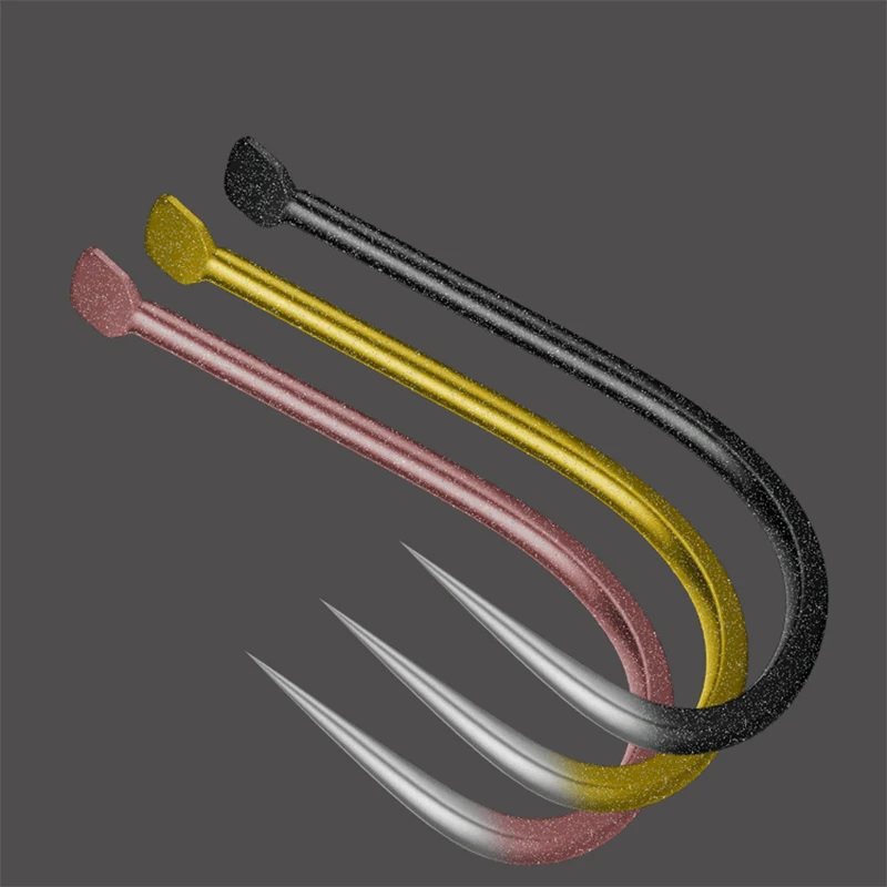 GLEEGLING New Fishing Hooks 20pc /lot Single Lure Hook Black/Pink/Gold 0.8#-5# Bait Lure Fishhooks Carp Sea Fishing Saltwater