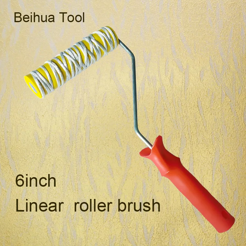 6inch Linear Texture Roller Brush Pattern Paint Rollers for wall decoration Rubber rolls Painting Tools for Interior Brushes