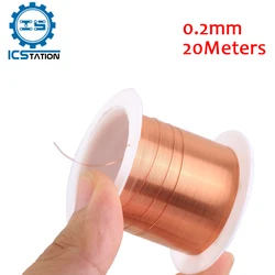 0.2mm poliuretano esmaltado enrolamento fio ímã cabo de fio cobre bobina envernizada 20 metros de comprimento