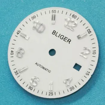 

31.5mm bliger white Watch Dial fit 2836 2824 2813 3804 Miyota 82 Series movement