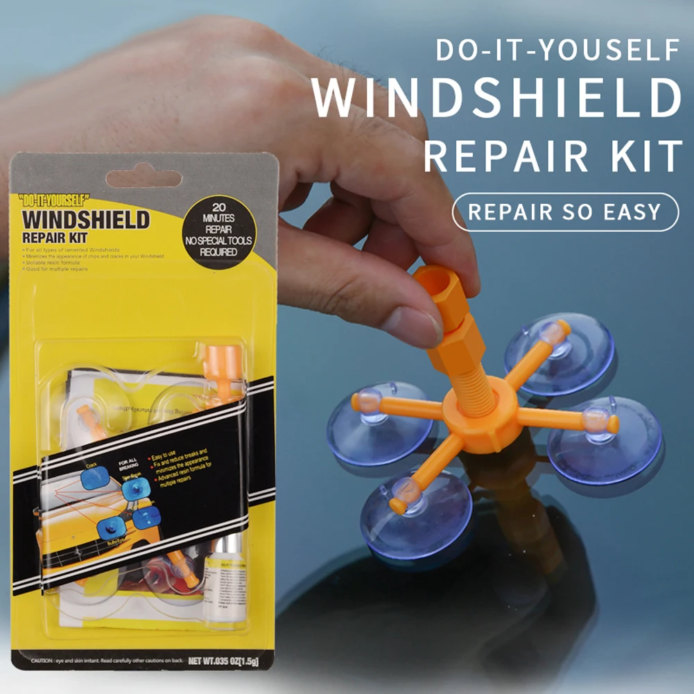 Windscreen Windshield Repair Tool Set DIY Car Kit Wind Glass Chip Crack Repair New