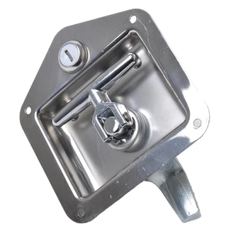 

Car Truck Trailer Camp Stainless Steel Folding T Shape Handle Lock Tool Latch