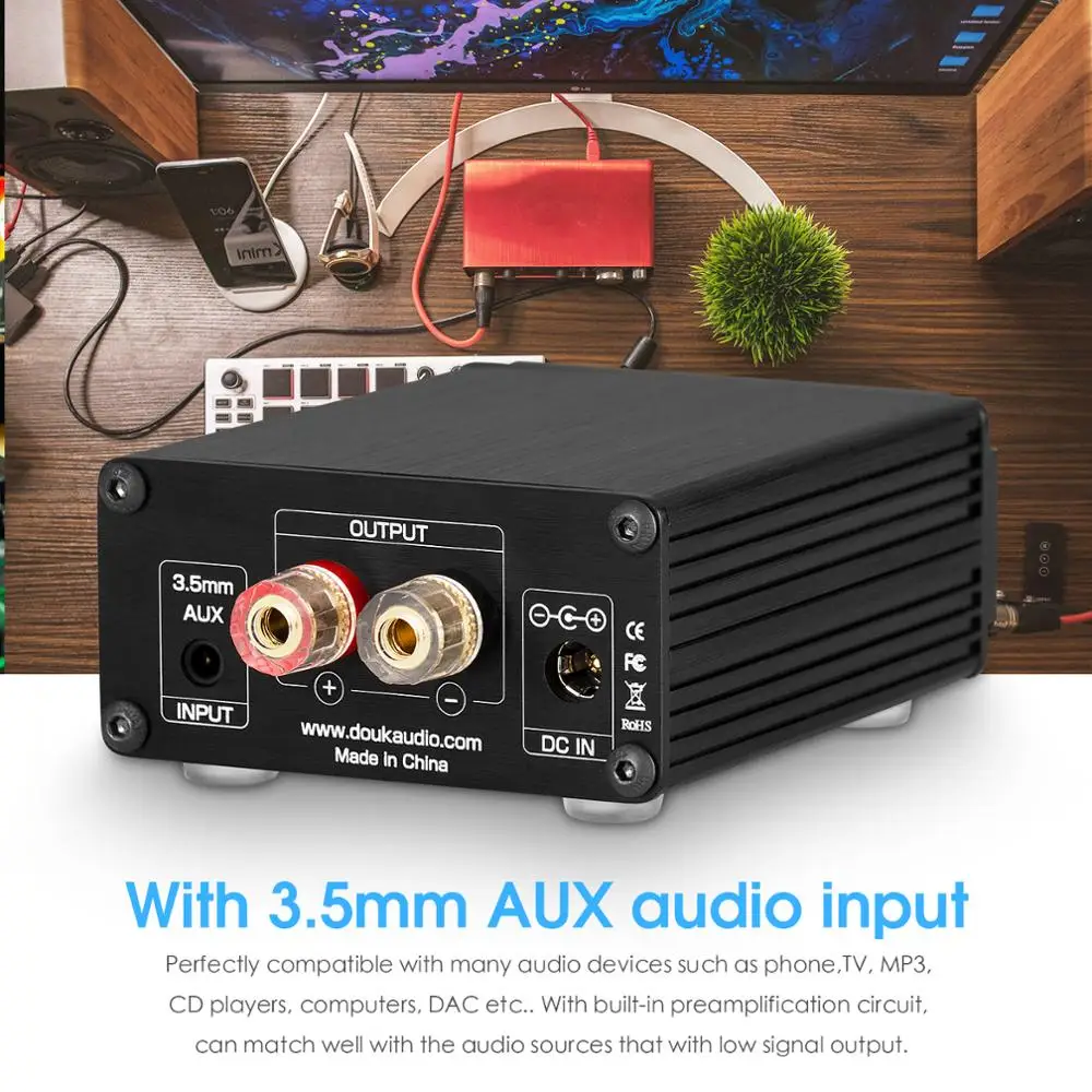 Douk Audio Hi Fi 100 Вт мини TPA3116D2 сабвуфер/полночастотный мощный цифровой
