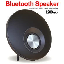 ABDO Wireless Bluetooth Speaker Round Shape Mega Bass Hands-free Support TF Card Music Play HIFI Subwoofer TF Card for All Phone