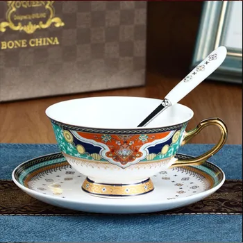 

Ceramic Coffee Mugs Creative Mugs With Spoon & Tray Breakfast Milk Drinkware Tea Cup Gift Box Packaging Wedding Gifts 220ML