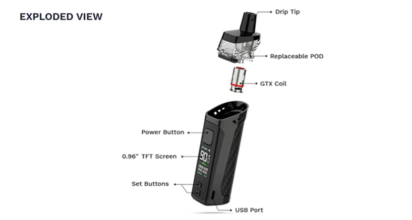 Vaporesso Target PM80 Sub Ohm Pod Mod комплект Vape с 4 мл Target PM80 Pod GTX сетчатая катушка электронная сигарета паровой пар