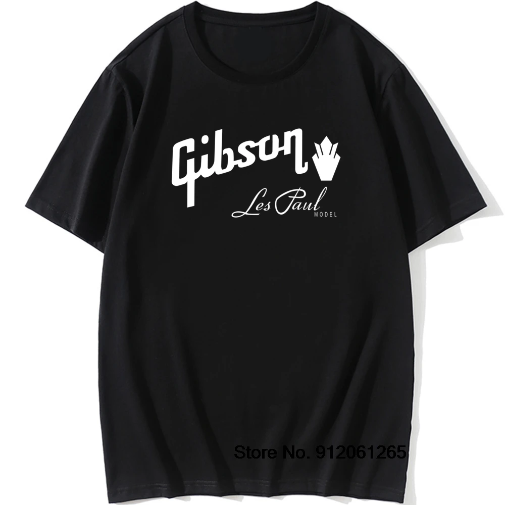 Gibson Les Paul Guitar T Shirt Uomo Music Rock 100% Cotone O-Collo T-Shirt Uomo Manica Corta Magliette Hip Hop Summer Cool Top Tees