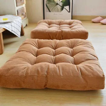 

Corduroy Thicken Chair Seat Cushion Tatami Mat For Sitting Bench Japanese Pad Sofa Car Soft Futon Office