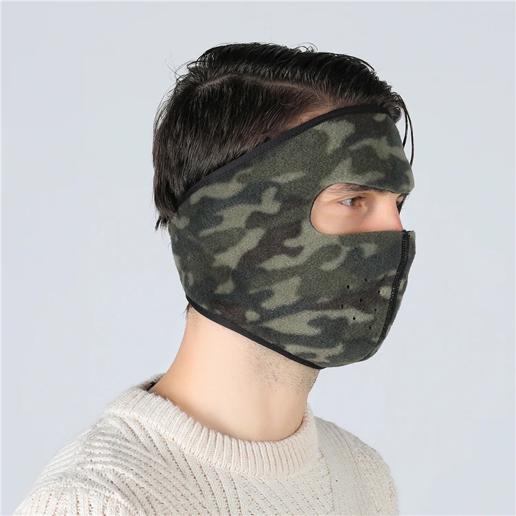 Camouflage Пылезащитная Неопреновая теплая полумаска для лица, зимние спортивные аксессуары, ветрозащитные маски для велосипеда, велоспорта, сноуборда - Цвет: Camouflage