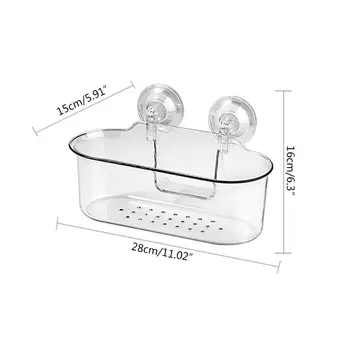 

Bathroom Shower Basket with Strong Suction Cup Kitchen Storage Shelf Organizer 53CB
