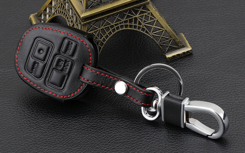 2 кнопки кожаный пульт дистанционного ключа автомобиля чехол для TOYOTA CAMRY RAV4 Prado Corolla Avensis Land Cruiser Yaris без логотипа