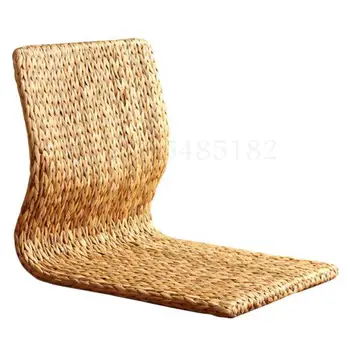 

Straw tatami chair computer chair living room balcony bay window bedroom back chair and room legless chair single chair
