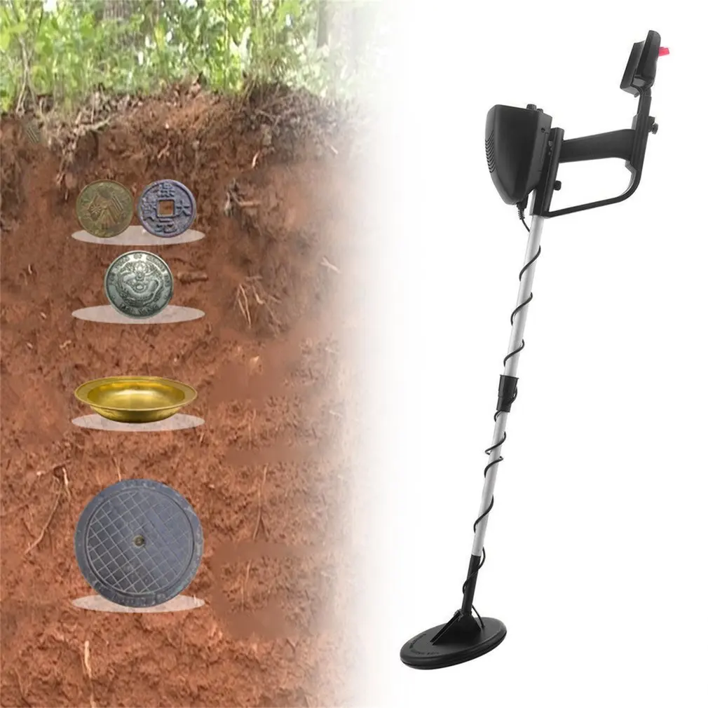 Portable Light weight Underground Metal Detector Length Adjustable Gold Treasure Metal Finder Hunter Under Shallow Water MD4030