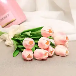 10 шт. красивые реальные цветы латексные тюльпаны искусственный букет поддельные цветы Свадебный букет декоративные цветы для свадьбы
