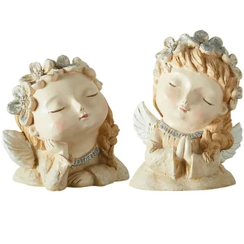 

Nordic Angel Doll Figurine Abstract Sculpture Miniature Model Resin Craft Desktop Home Decoration Accessories Modern Art Gift