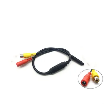

Car Reverse Backup Camera 4-Pin Male To Female 35cm Connector RCA CVBS Wire Signal Power Adapter cable