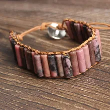 LanLi натуральный ювелирный цилиндр черная линия Красные линии камень вязать браслет для мужчин и женщин давая подарки и самоиспользование