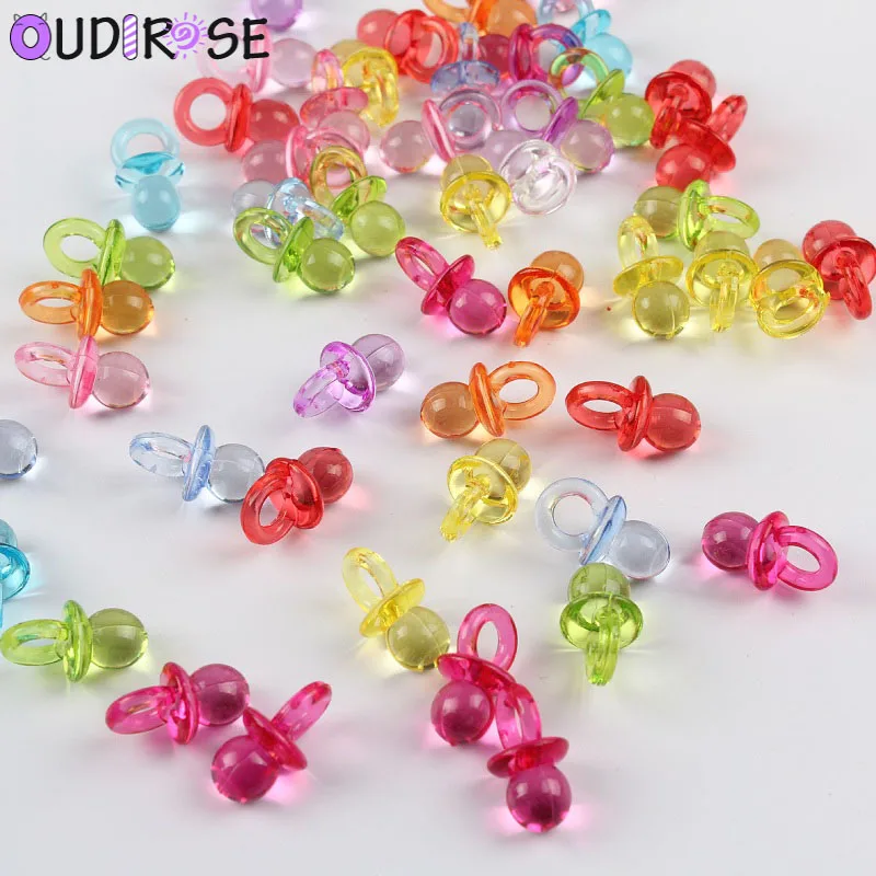 OUDIROSE 50 шт. мини синяя розовая соска с бисером для вечеринки в честь дня рождения, вечерние украшения для настольной игры, свадебные принадлежности, декор
