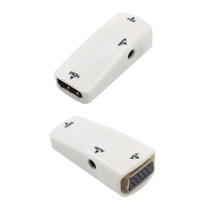 HDMI Женский к VGA Женский адаптер конвертер 1080P с 3,5 мм аудио кабель для ноутбука/мобильного телефона/DVD/планшета/камеры