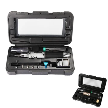 

10 In 1 Automatic Ignition Butane Soldering Iron Kit Welding Torch Tools Kit Electric Soldering Set Gas Blow Torch Pen