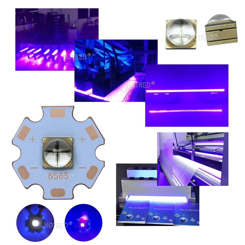 5PCS 3W 3535 UV LED 365nm 375nm 395nm 405nm Purple lighting led Bulb 16mm//20mm