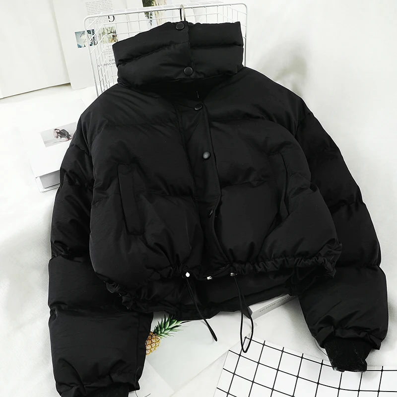 Новая модная женская одежда осеннее и зимнее пальто Зимняя женская куртка M158 - Цвет: Черный