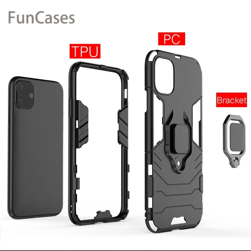 Армированный противоударный чехол для телефона с подставкой для iPhone 6, 6s, 7, 8 Plus, чехол с кольцом-держателем для iPhone 11 Pro, XS Max, XR, X, чехол s, оболочка