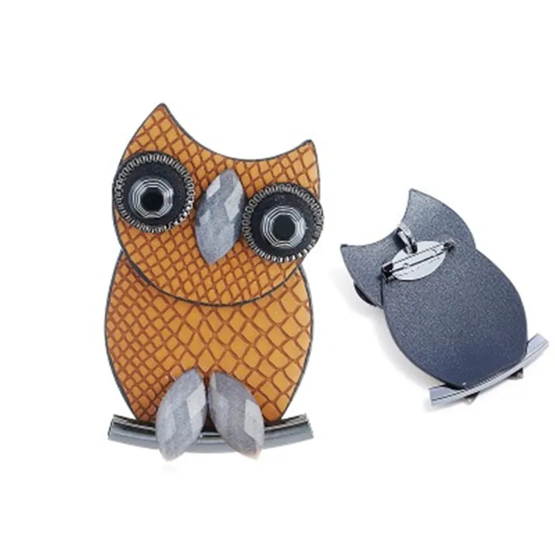 

Women Girl Fashion Brooch Pin Badge Big Leather Insect Bee Owl Flower Vintage Coat Geometric Wholesale Series Accessories-MYE-W8