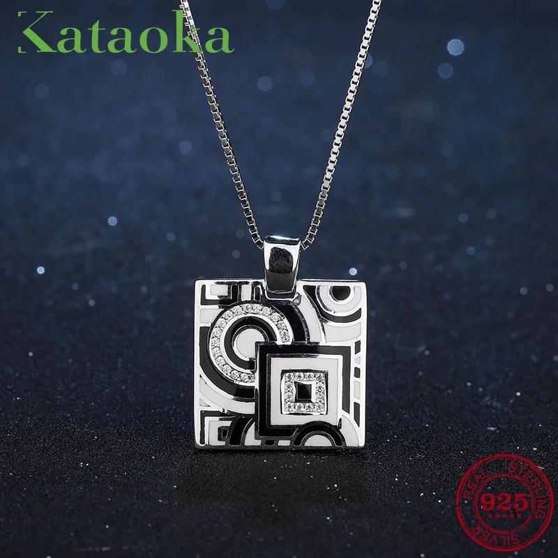 Женские Подвески в квадратной форме лабиринт снов с цирконием из 100% настоящего