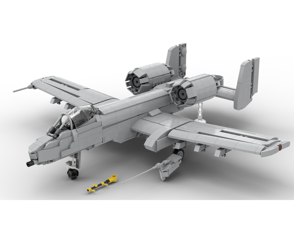 Interstellar small particle creative MOC building block A-10 boar fighter assembled toy airplane model boy's birthday gift | Игрушки и