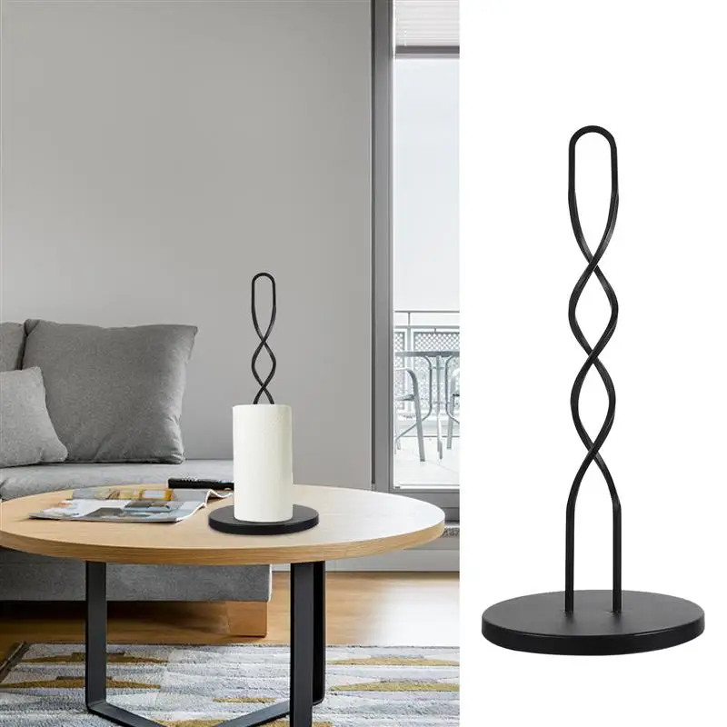 

Iron Roll Paper Holder Durable Roll Paper Rack Vertical Type Kitchen Paper Towel Rack Home Bathroom Toilet Paper Storage Rack