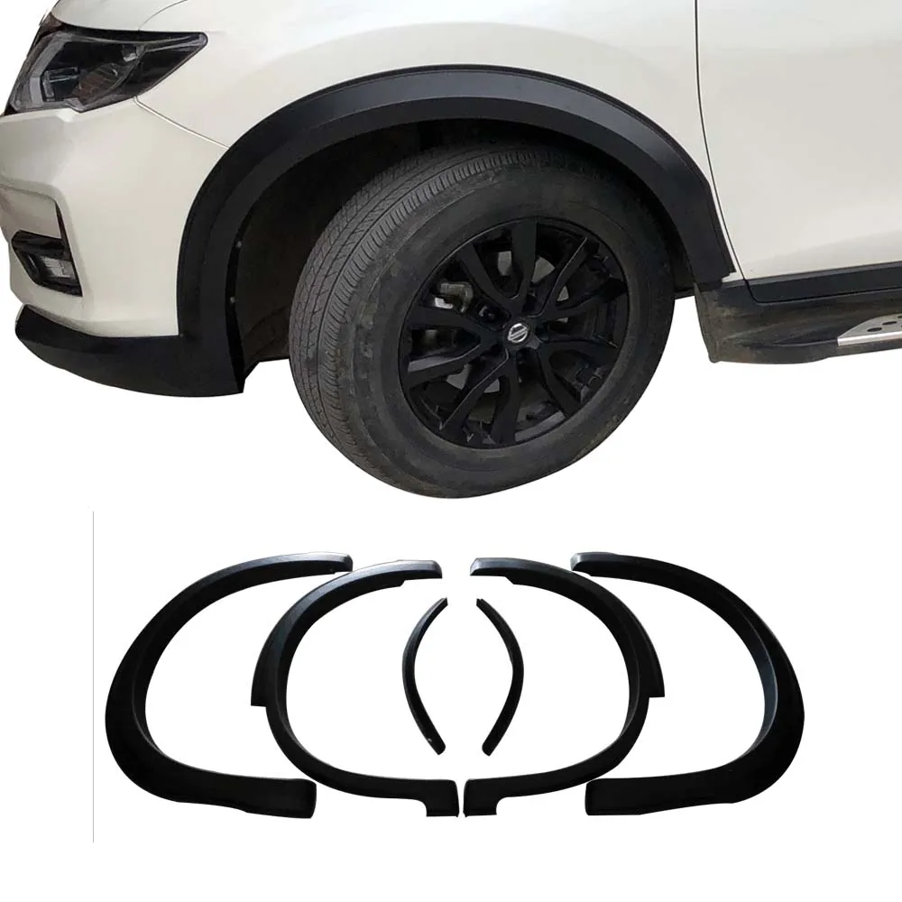 Колесная арка арок Брызговики для Nissan X-trail Rogue матовый черный 6 шт./компл. Slim - Цвет: MATTE BLACK